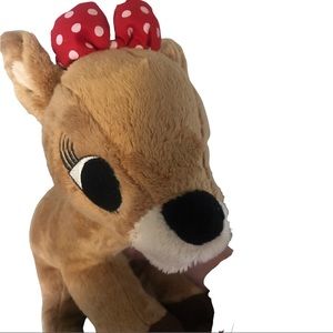 Plush Clarice with Red Polka Dot Bow - Rudolphs Girlfriend